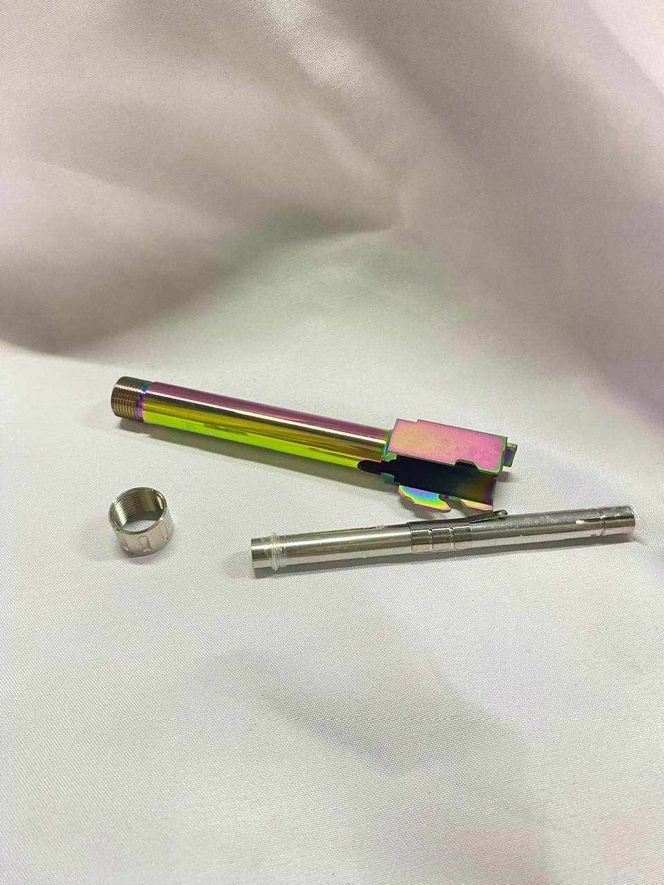 Guns Modify KM Stainless Steel Threaded Barrel w Inner Barrel for TM Model 17 (Rainbow Titanium Nitride)