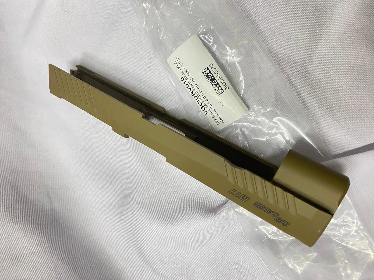 sIG Sauer M17 P320 Airsoft Slide – FDE (Original Part # 01-1) (by SIG AIR & VFC)