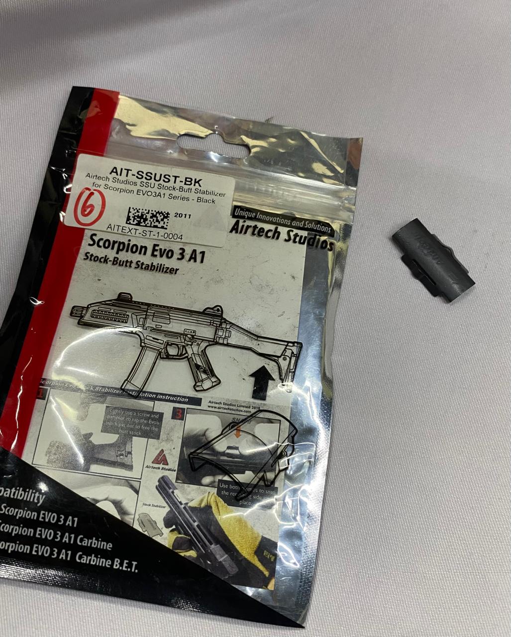 Airtech Studios SSU Stock-Butt Stabilizer for Scorpion EVO3A1 Series – Black