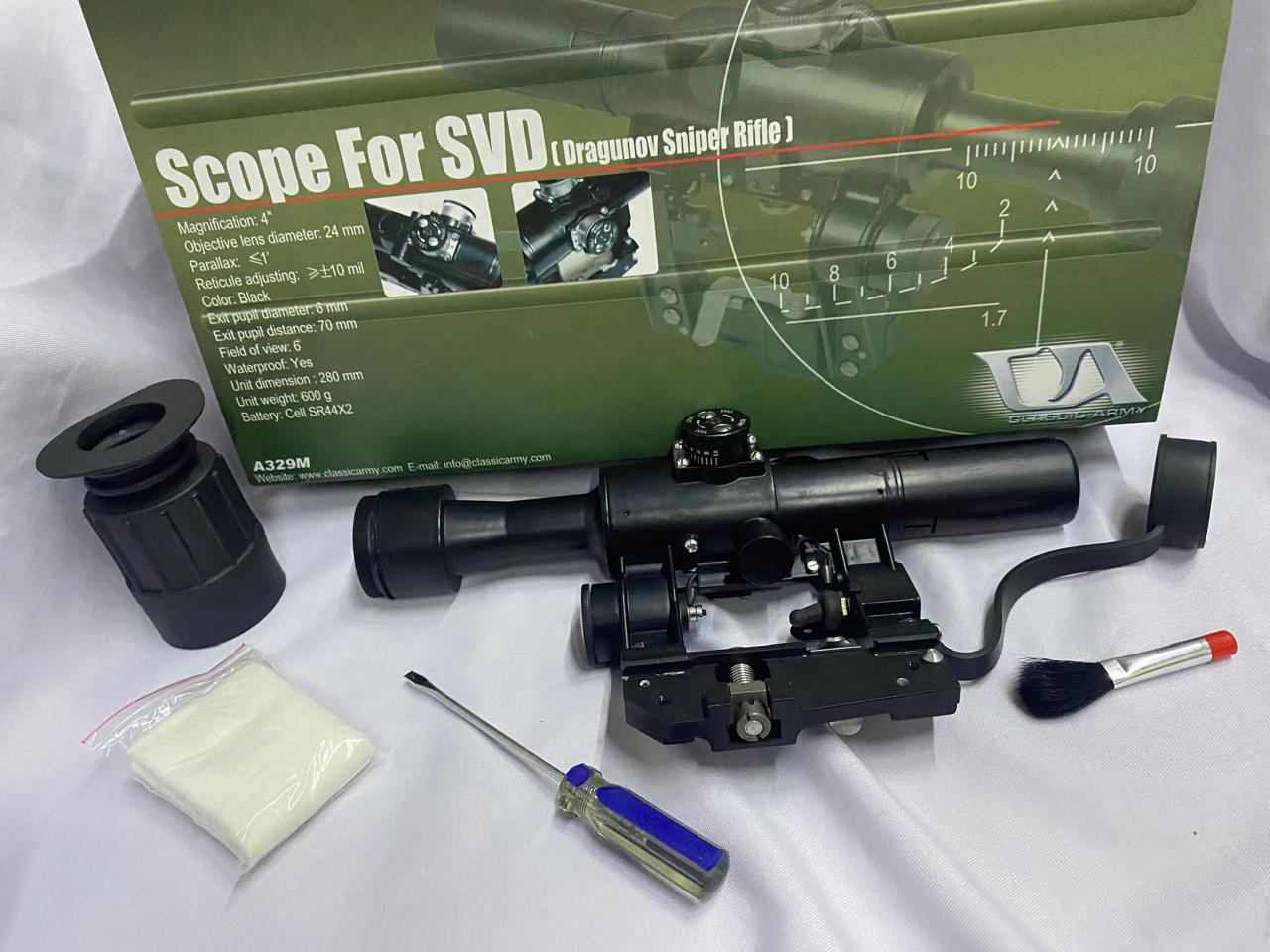 Classic Army Scope For SVD Dragunov Sniper Rifle (A329M)
