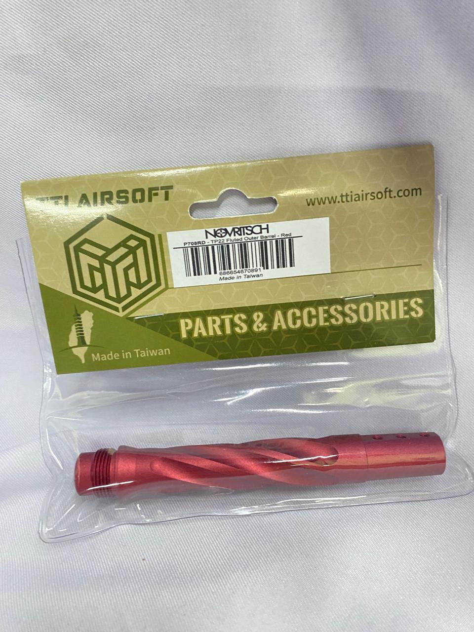 Novritsch TP22 Fluted Outer Barrel – Red