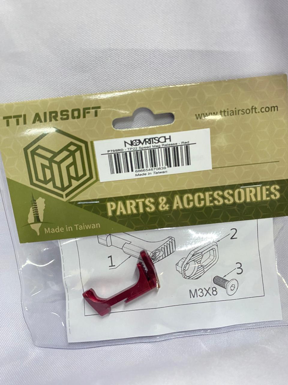 Novritsch TP22 Speed Mag Release – Red