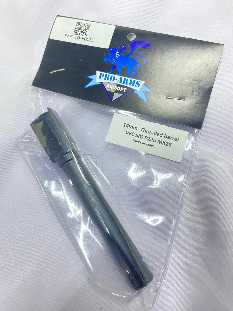 PRO ARMS 14mm CCW Threaded Barrel for SIG AIR VFC MK25 GBB Airsoft (PAS-TB-MK25)