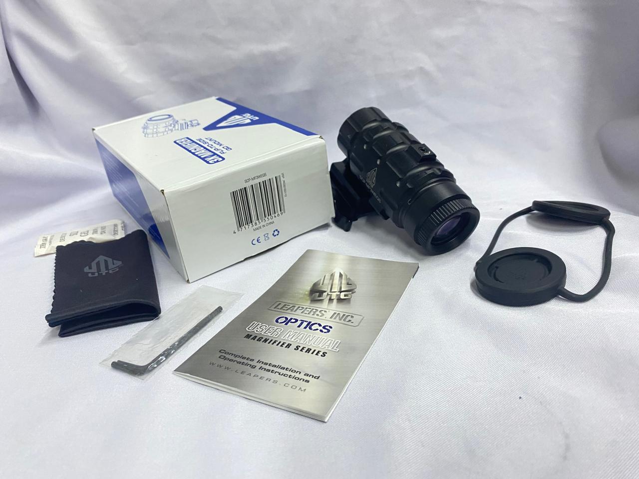 UTG 3X Magnifier with Innovative Flip-to-side Quick Detach Picatinny Mount